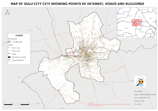 Gulu City Map